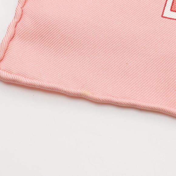 HERMES Pink Silk Scarf - Picture 11 of 11